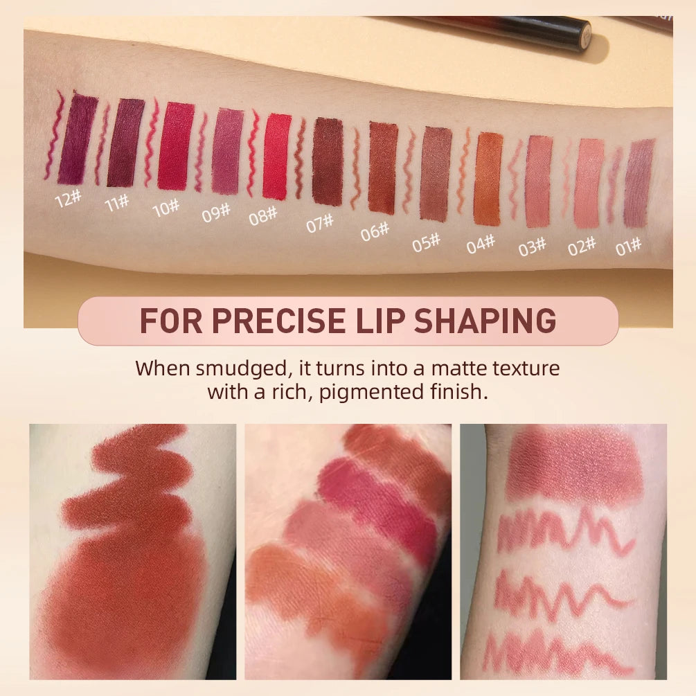 Lipstick/Lipliner 12 Coloros