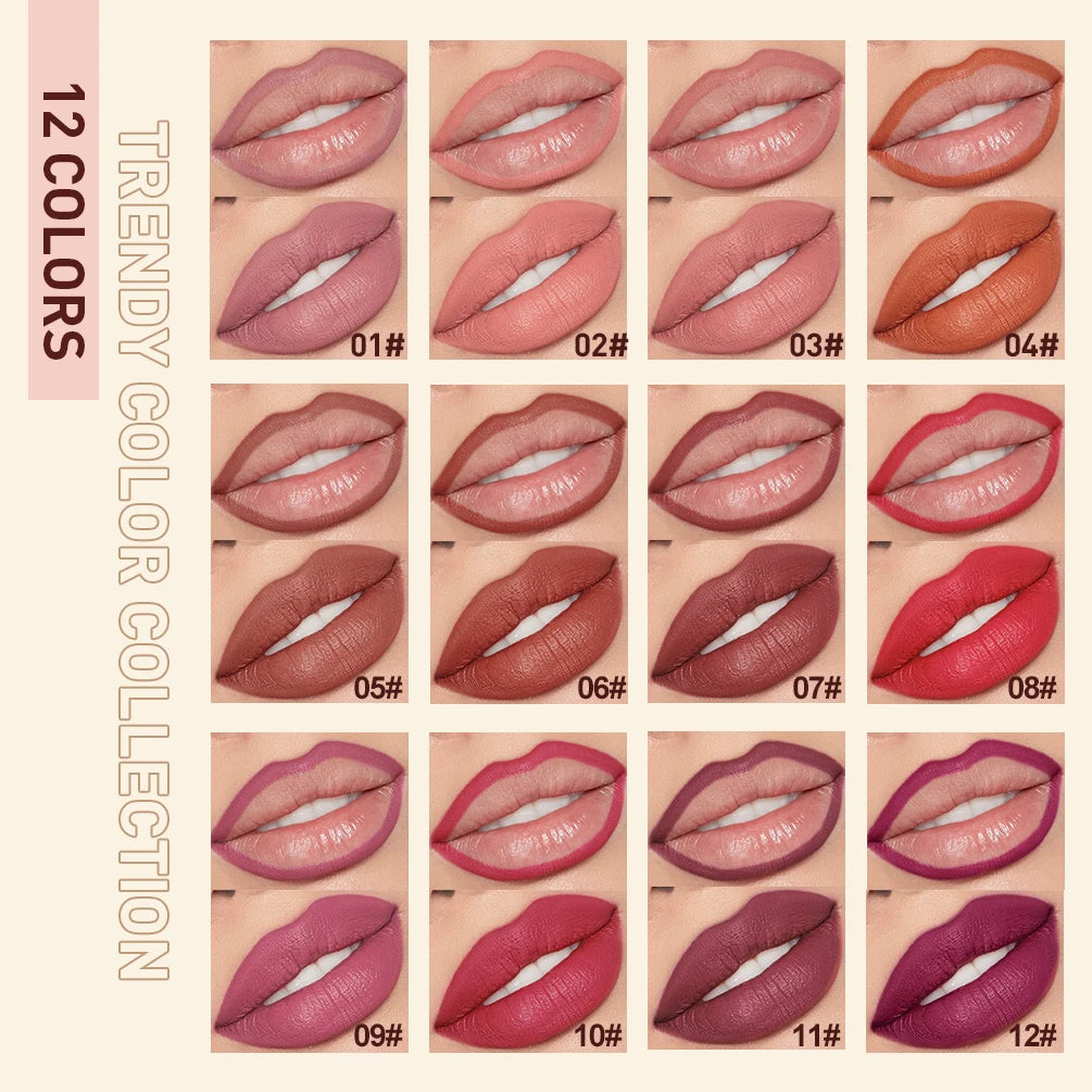 Lipstick/Lipliner 12 Coloros