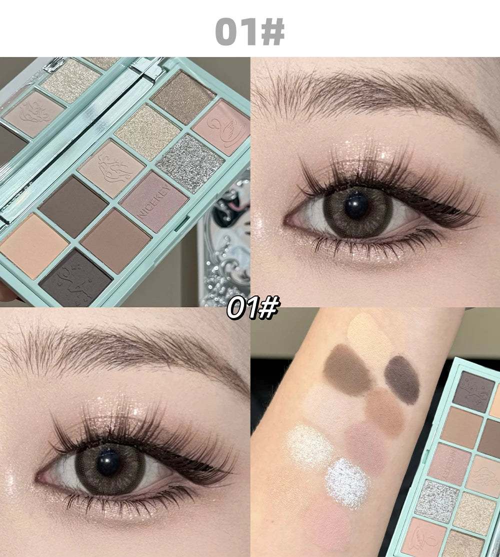 NICEKEY 10 Colors Eyeshadow Palette