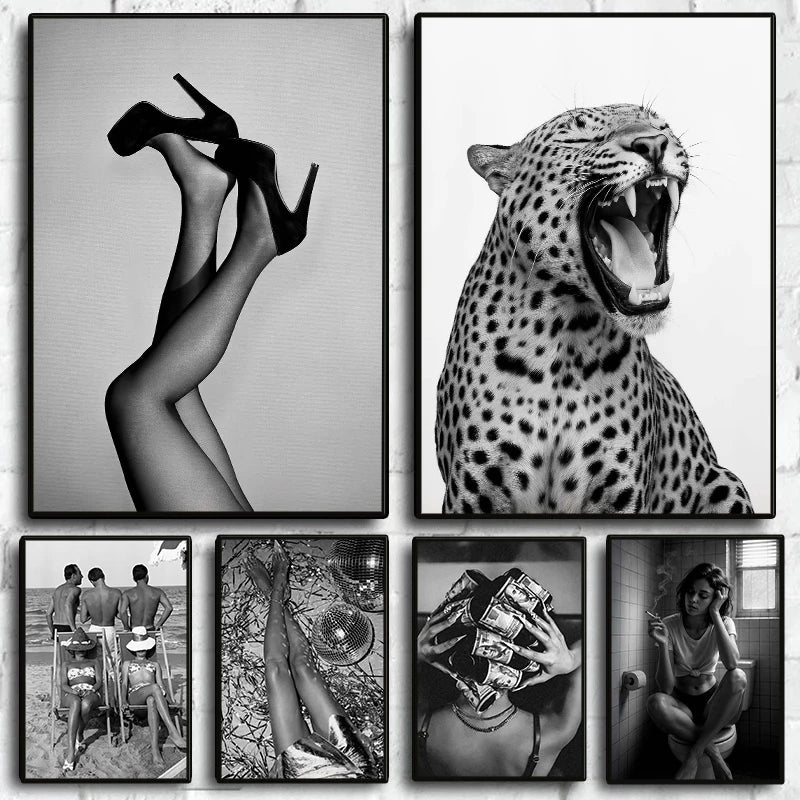 Stylish Fashion Black and White Poster