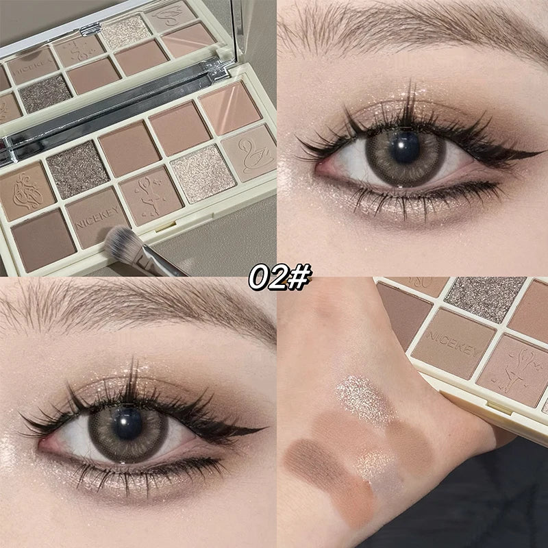 NICEKEY 10 Colors Eyeshadow Palette