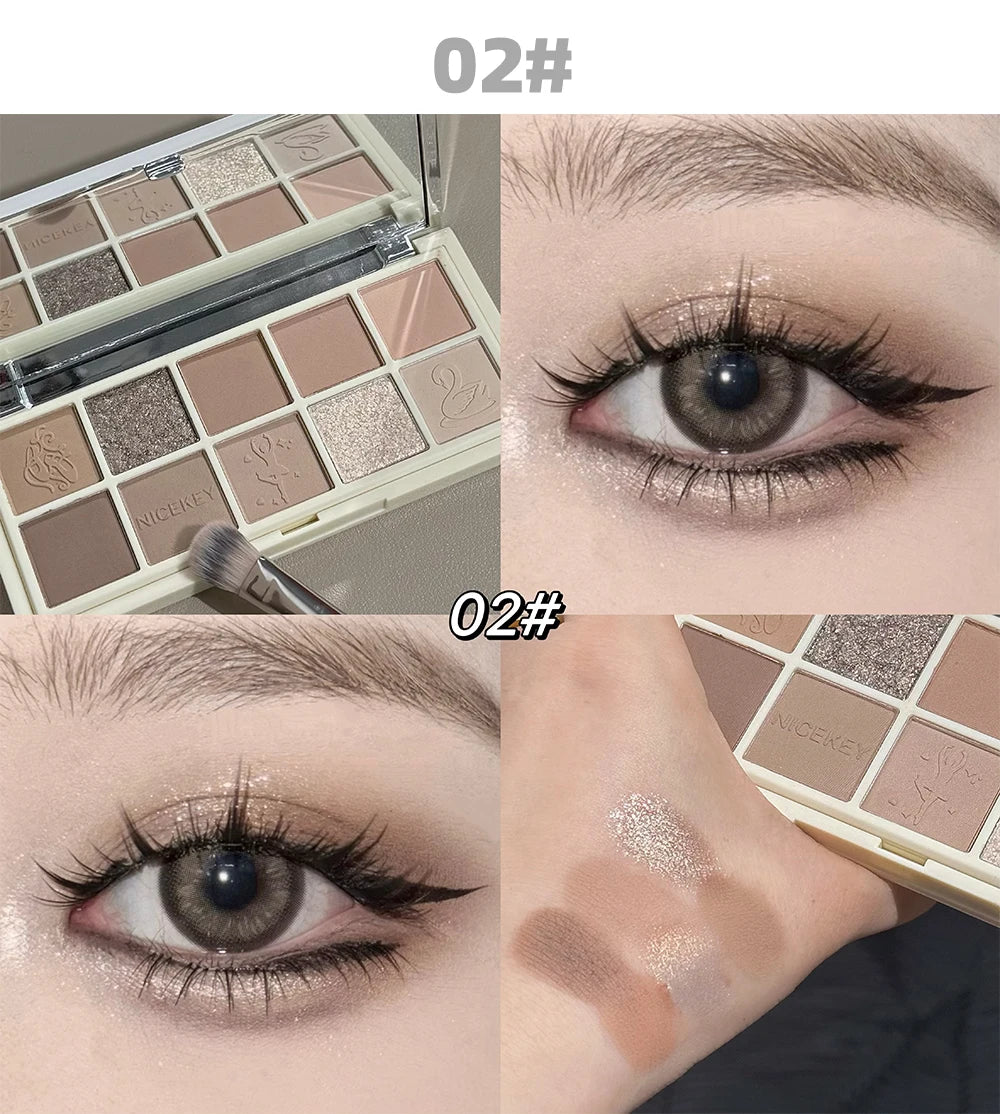 NICEKEY 10 Colors Eyeshadow Palette